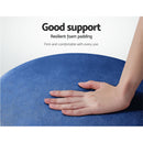 Ottoman Foot Stool Round Velvet Navy