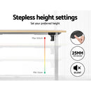 Standing Desk Motorised Sit Stand Desks White Oak 140CM
