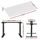 Standing Desk Motorised Dual Motor White 120CM
