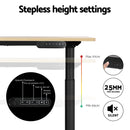 Standing Desk Motorised Electric Dual Motor White Oak 120CM