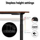 Standing Desk Motorised Electric Dual Motor Rustic Brown 120CM