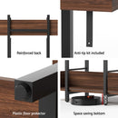 Bookshelf 5-Tier Bookcase Display Shelves Metal Storage Stand Rack Walnut