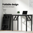 Computer Desk Mesh Office Chair Set Foldable Home Study Table Black