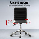Computer Desk Office Chair PU Leather Set Foldable Home Study Table Black
