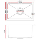 Kitchen Sink 45X30CM Stainless Steel Basin Single Bowl Silver