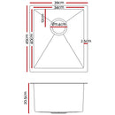 Kitchen Sink 45X39CM Stainless Steel Basin Single Bowl Silver