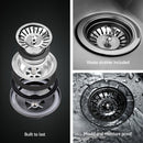 Kitchen Sink 61X43CM Stainless Steel Basin Single Bowl Black Drain Basket