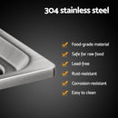 Kitchen Sink 61X43CM Stainless Steel Basin Single Bowl Silver Drain Basket