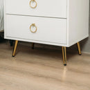 Modern LED Bedside table with USB and power socket white x 2