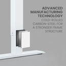 FORTIA 145W x 60D x 85D Dual-Motor 80kg Load Adjustable Sit-Stand Up R-Hand Sided Corner Desk - White/White Frame