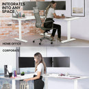 FORTIA 173W x 173W x 75D 3-Motor 120kg Load Adjustable Electric Sit to Stand Up Corner Desk - White/White Frame