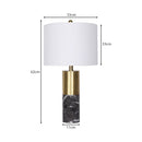Sarantino Metal and Marble Table Lamp in Black