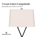 Sarantino Metal Table Lamp Pair Rectangular Shade X Stand