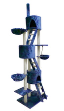244 cm XL Multi Level Cat Scratching Post Tree Scratcher Pole- Blue