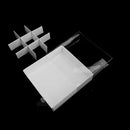 100 Pack of White Card Chocolate Sweet Soap Product Retail Gift Box - 9 bay 4x4x3cm Compartments  - Clear Slide On Lid - 12x12x3cm