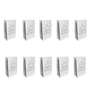 50 Pack White Happy Birthday Luminary Paper Candle Tea Light Lantern Bags Garden Anniversary Birthday Night Decorations Evening Party