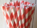1000 Bulk Pack Red White Drinking Straws Biodegradable Eco