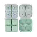 2PCS Silicone Ice Cube Tray Round and Square Ice Ball Maker for Whiskey Cocktails - Blue