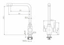 Brushed Brass Gold L shape 3 way filter water kitchen mixer tap faucet Stainless steel Made PVD plated