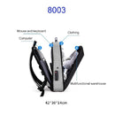Anti-theft Hard Shell Backpack for Men with Alloy Frame - Gray