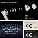 Wireless Bluetooth Earphones with 3d Spatial Sound and Active Noise Reduction - Gold White