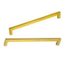 15x Brushed Brass Drawer Pulls Kitchen Cabinet Handles - Gold Finish 256mm