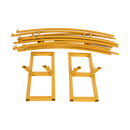 260cm Gold Metal Wedding Arch Round Balloon Birthday Party