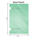 120cm Wall to Wall Frameless Shower Screen with White Brackets and SS Hinges