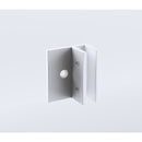 120cm Wall to Wall Frameless Shower Screen with White Brackets and SS Hinges