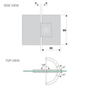 120cm Wall to Wall Frameless Shower Screen with White Brackets and SS Hinges