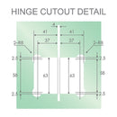 120cm Wall to Wall Frameless Shower Screen with White Brackets and SS Hinges