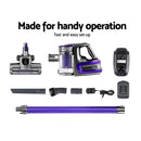 Stick Vacuum Cleaner Bagless Cordless 150W Purple