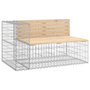 Garden Bench Gabion Design 347x71x65.5 cm Solid Wood Douglas
