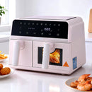 Air Fryer 9L Dual Zone Fryers 2600W Pink