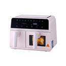 Air Fryer 9L Dual Zone Fryers 2600W Pink