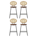Artiss 4x Bar Stools PU Leather Stools Brown