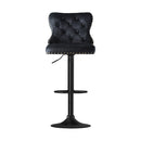 Artiss 4x Velvet Bar Stool Adjustable Height Nailhead Trim Kitchen Counter Stool