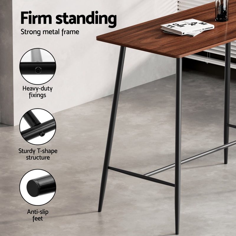 Bar Table and Stools Set Dining Desk Kitchen Chairs Cafe Pub