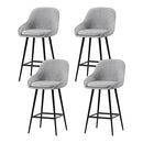 4x Bar Stools Upholstered Stool Counter Seat Kitchen Dining Chairs