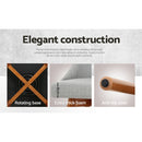 4x Bar Stools Swivel Seat Wooden Grey