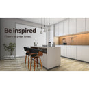 4x Bar Stools Swivel PU Seat Wooden