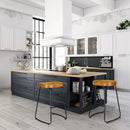 4x Bar Stools Tractor Seat 65cm Wooden