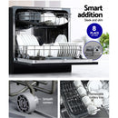 8 Place Settings Benchtop Dishwasher Black
