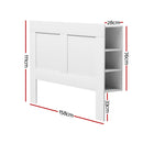 Artiss Bed Head Headboard Queen with Shelves - CABI White