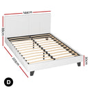 Artiss Bed Frame Double Size White NEO