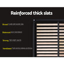 Artiss Bed Frame Queen Size Gas Lift Black NINO