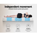 Artiss Bed Frame with 36cm Giselle Mattress Set King Single Gas Lift Base Grey