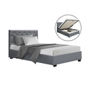 Artiss Bed Frame King Single Size Gas Lift Grey VILA