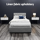 Artiss Bed Frame King Single Size Gas Lift Grey VILA