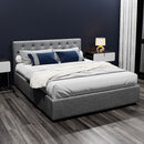 Artiss Bed Frame Queen Size Gas Lift Grey VILA